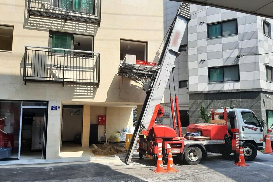 금정구 남산동 작업 당일 현장