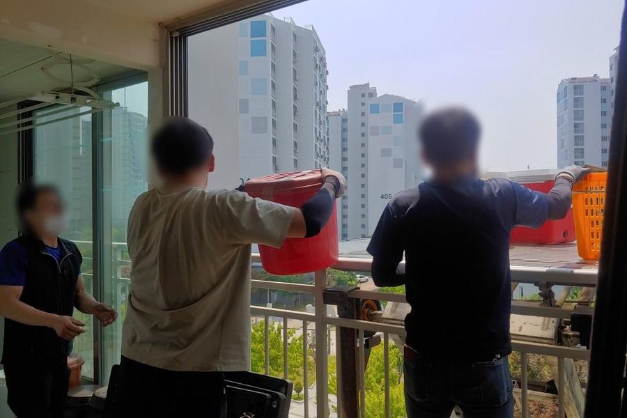 동래구 복천동 작업 당일 현장